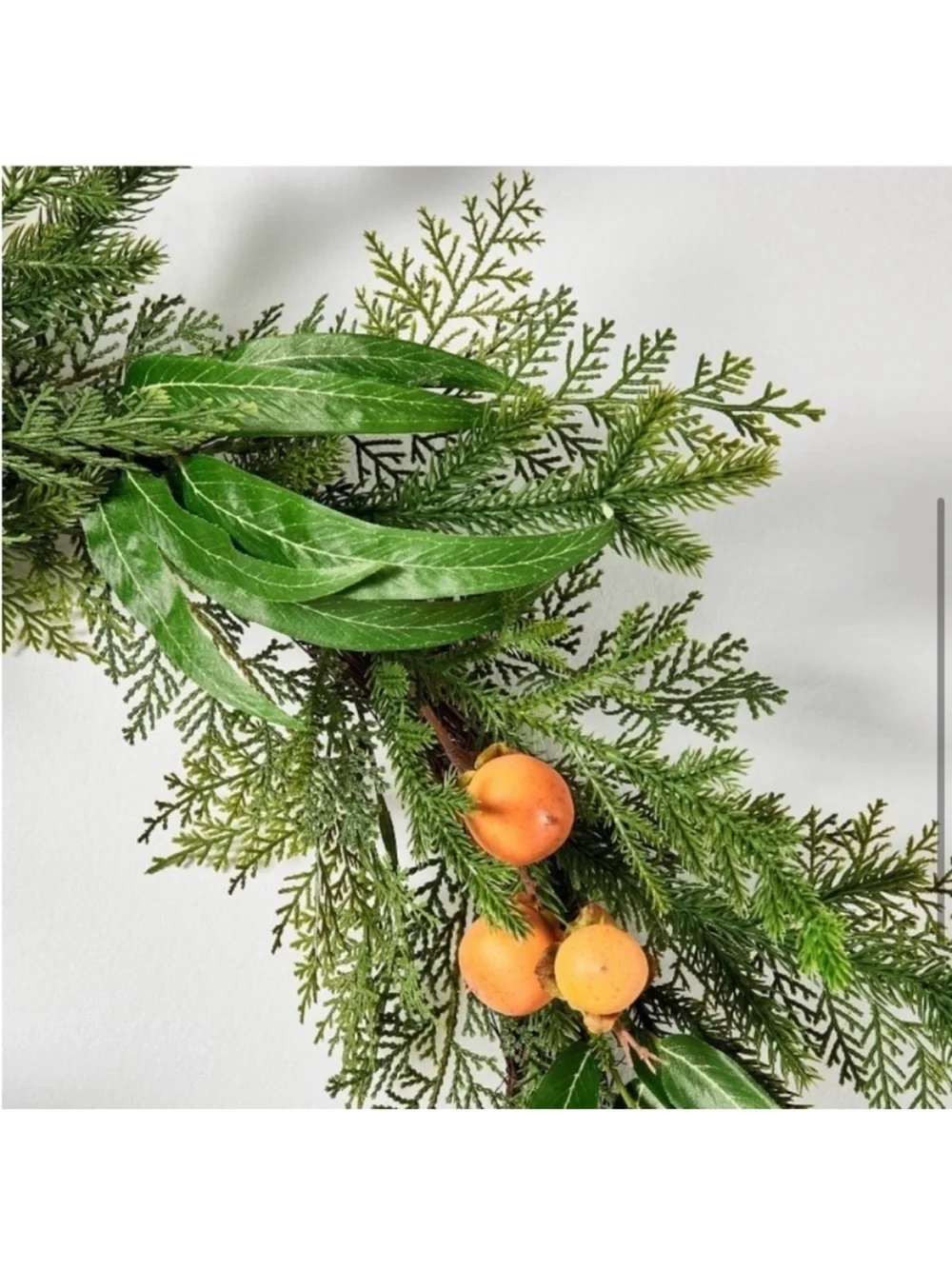 Studio McGee 26” Greenery with Persimmon Botanical Wreath